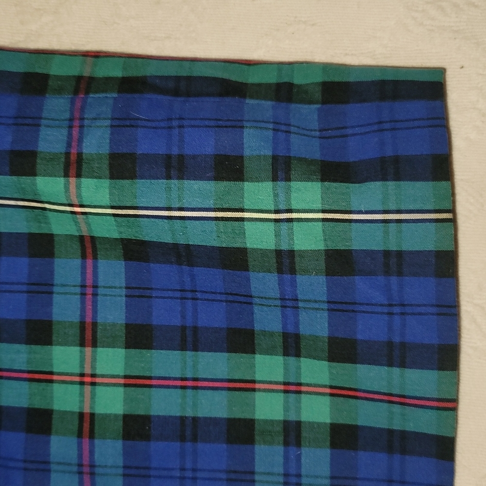Vintage blazer Prestwyck jacket plaid green blue yellow, lined 80's 90's sz Med - Picture 4 of 9